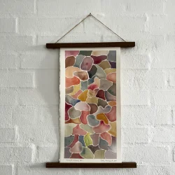 Akvarel mosaik #1 - inkl rget eg magnetophng