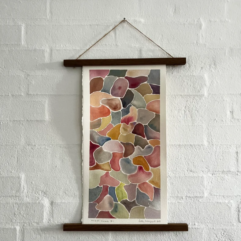 Akvarel mosaik #1 - inkl r�get eg magnetoph�ng