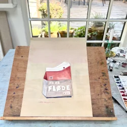 Original akvarel - Fl�dekarton - 40x30cm