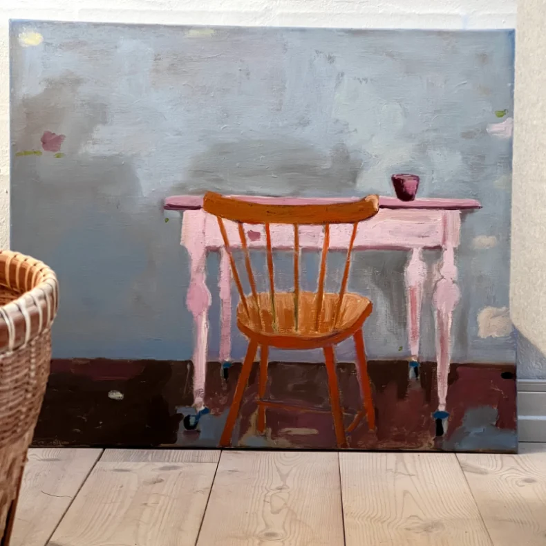 Oliemaleri - Arbejdsplads - 50x60cm