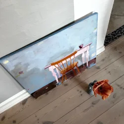 Oliemaleri - Arbejdsplads - 50x60cm