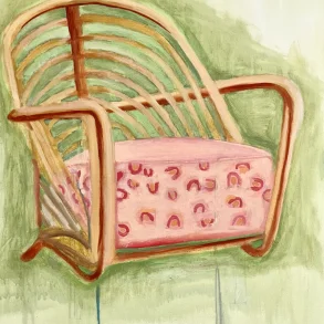 Oliemaleri - Arne's stol - 50x60cm
