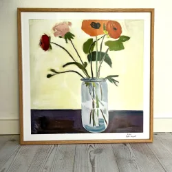 Kunstprint - Blomsterpoesi - 50x50 inkl ramme