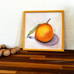 Akvarel - Clementin - 26x26cm inkl gul ramme