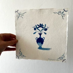 Akvarel - Fan� klinker - 3 stk - 20x20cm