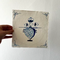 Akvarel - Fan� klinker - 3 stk - 20x20cm