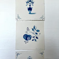 Akvarel - Fan� klinker - 3 stk - 20x20cm