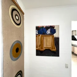 Oliemaleri - Hos torvehandleren - 70x90cm