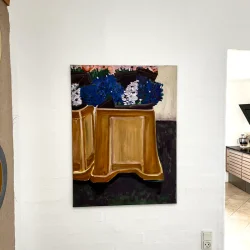 Oliemaleri - Hos torvehandleren - 70x90cm