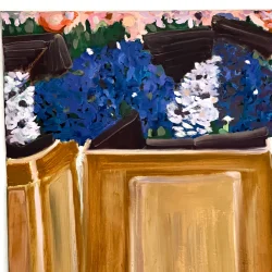 Oliemaleri - Hos torvehandleren - 70x90cm