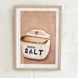 Original akvarel - Livets salt - A4 inkl ramme