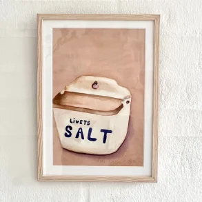 Original akvarel - Livets salt - A4 inkl ramme