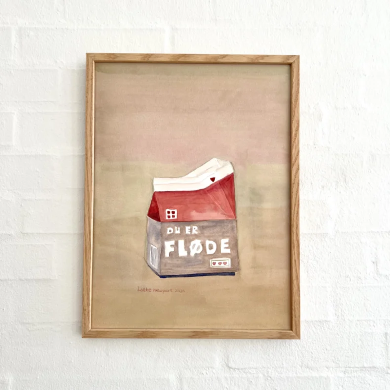 Original akvarel - Fl�dekarton - 40x30cm