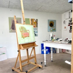 Oliemaleri - Arne's stol - 50x60cm