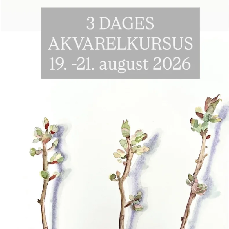 KURSUS - 3 dages akvarelkursus 19. - 21. august 2026