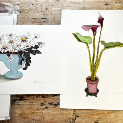 Mixed media - Kala i lille potte - A3