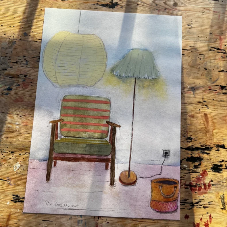 Kunstprint - L�sestolen 9/30 - A3