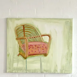 Oliemaleri - Arne's stol - 50x60cm
