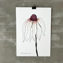 Mixed media - Lys solhat - A3