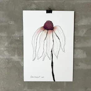 Mixed media - Lys solhat - A3