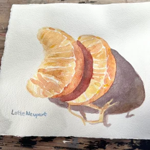 Akvarel - Mandarinb�de - 18x22cm