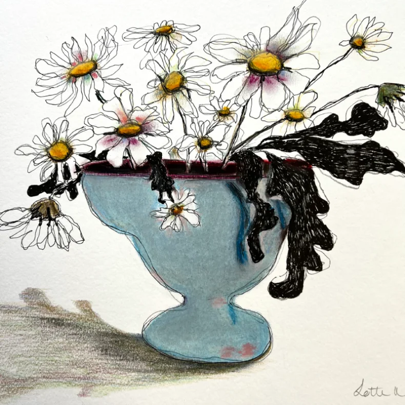 Mixed media - Margueritter - A3