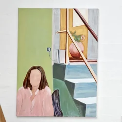 Oliemaleri - Minde fra en dag - 80x60cm