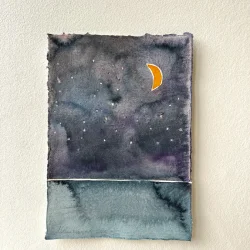 Akvarel - Nattens favn - ca A4