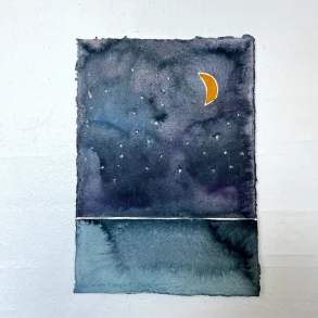 Akvarel - Nattens favn - ca A4