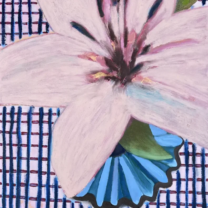 Oliemaleri - Lilje 60x50cm