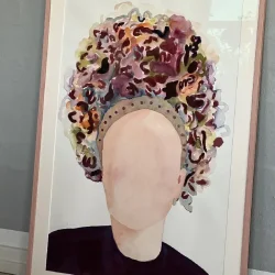 Akvarel - Brud - 70x50cm indrammet