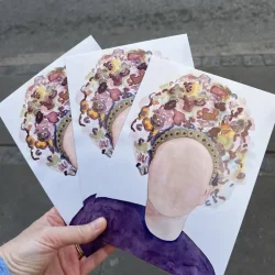 A5 kort - Fankvinde - 3 ens stk