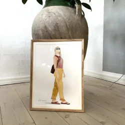 Akvarel - Op mod solen - INDRAMMET 30X40CM