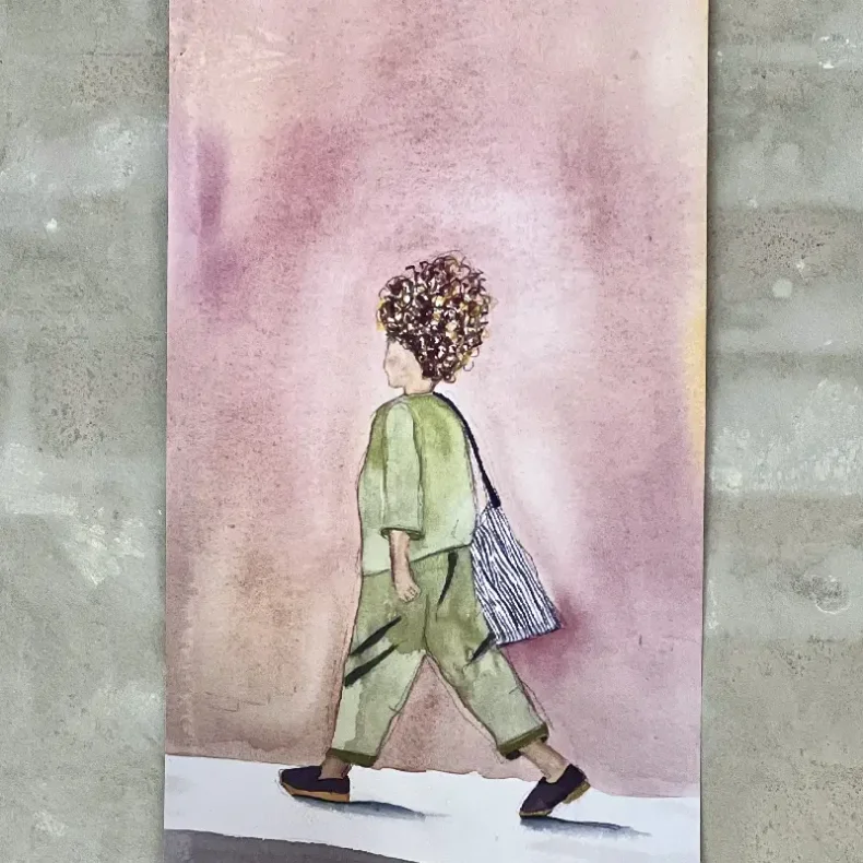 Kunstprint - Going Out - 25x50cm nummeret og signeret