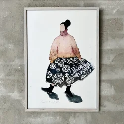 Plakat - In blue skirt - A3