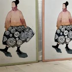 Plakat - In blue skirt - A3