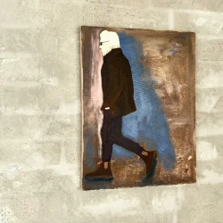 Oliemaleri - Walking 30x40cm