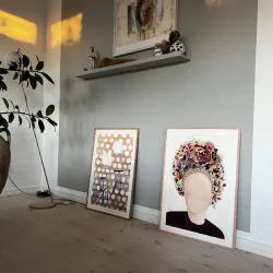 Akvarel - Brud - 70x50cm indrammet