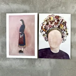 A5 kort - Fankvinde - 3 ens stk