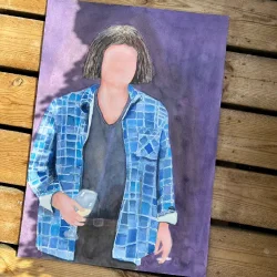 Akvarel - Glasmanden - A2 - inkl. ramme