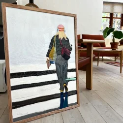 KUNSTPRINT "P vej" 50x70cm INDRAMMET/ eg