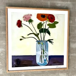 Kunstprint - Blomsterpoesi - 50x50 inkl ramme