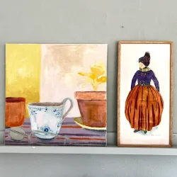 Oliemaleri - Teatime - 50x50cm