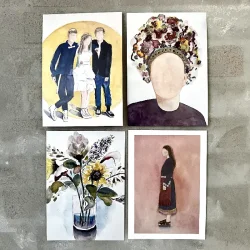 A5 kort - Buket med solsikke 