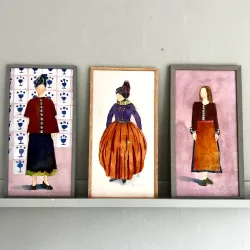 Akvarel - Dragten - 26x51cm indrammet