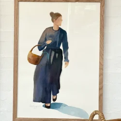 Akvarel - Gende kvinde - A2