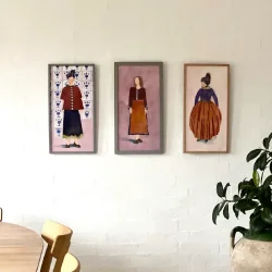 Akvarel - Dragten - 26x51cm indrammet