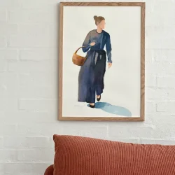 Akvarel - Gende kvinde - A2