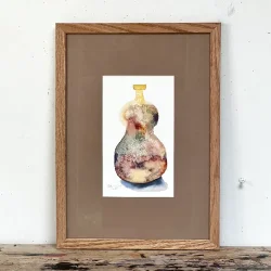 Akvarel u/titel - A3 indrammet