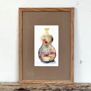 Akvarel u/titel - A3 indrammet